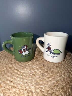 Life is Good Coffee Mugs Winter Theme